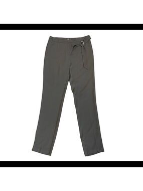 TRISTAN khaki green Flowey tapered belted dress pants trousers Sz 8